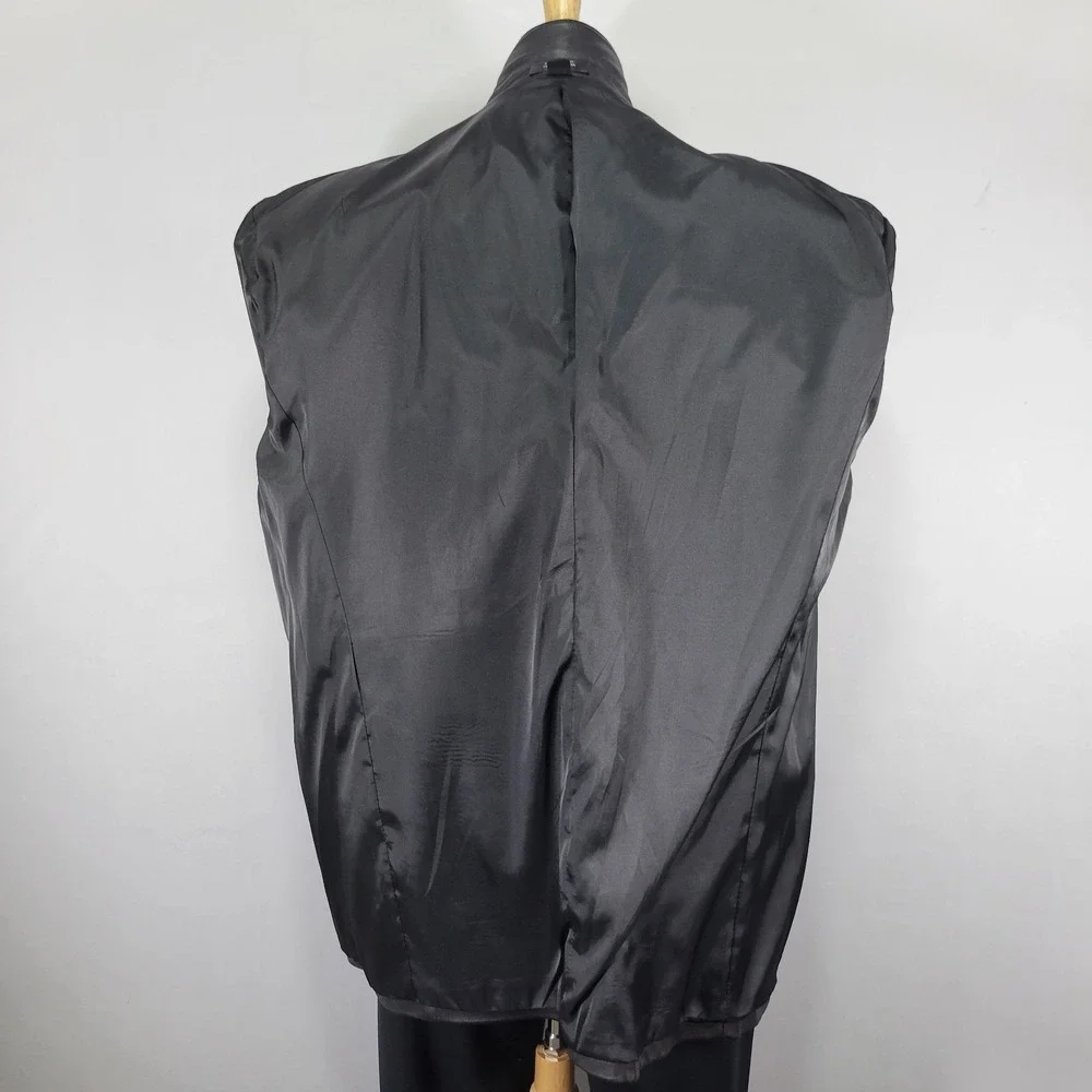 J. Ferrar Men's Three Button Leather Jacket‎ Coat Size XL BLACK